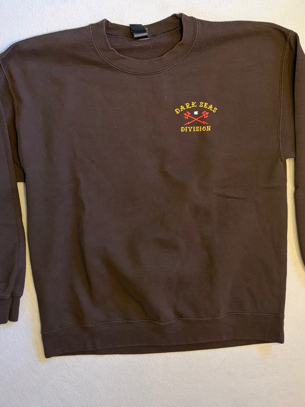 Dark Seas Division Brown Crewneck Sweatshirt - Chest Logo
